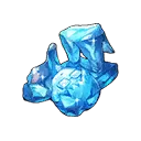 Ice statue cut in half